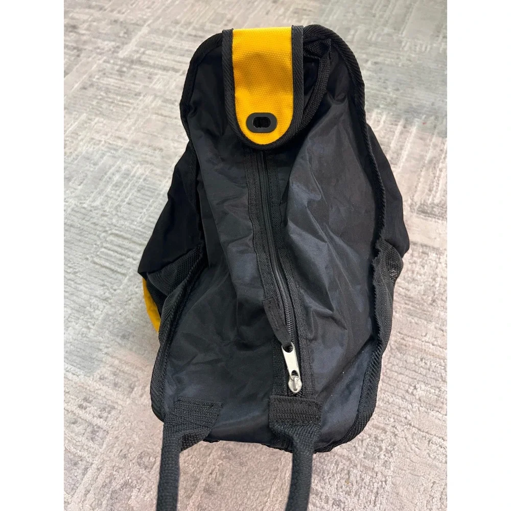 NGG Swiss Edition Backpack Black Yellow Lunch Box Cooler Travel‎ Daypack Bag
